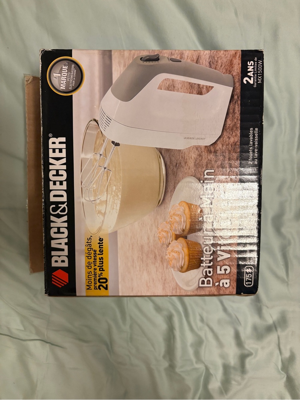 NIB Black & Decker MX1500W 5-Speed Hand Mixer